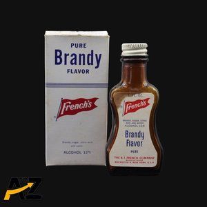 Vintage - French's Brandy Pure Flavor, 1 Oz, Amber Glass w/ Box